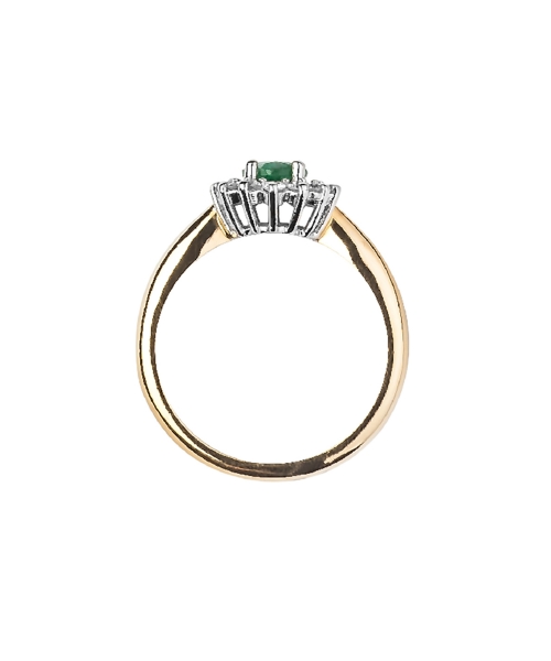 Emerald and diamond ring - 3