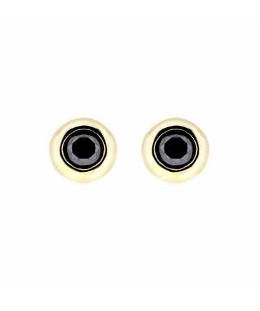 Black diamond earrings studs - 1