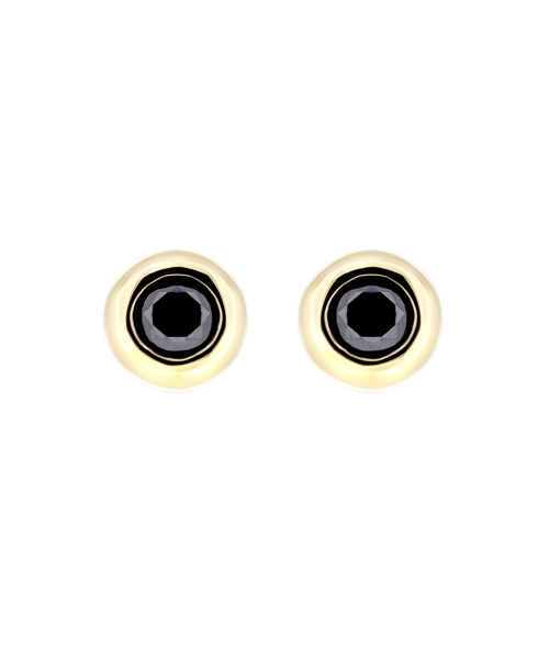 Black diamond earrings studs - 1