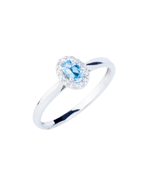 Topaz and diamond ring - 2