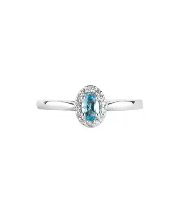 Topaz and diamond ring - 1