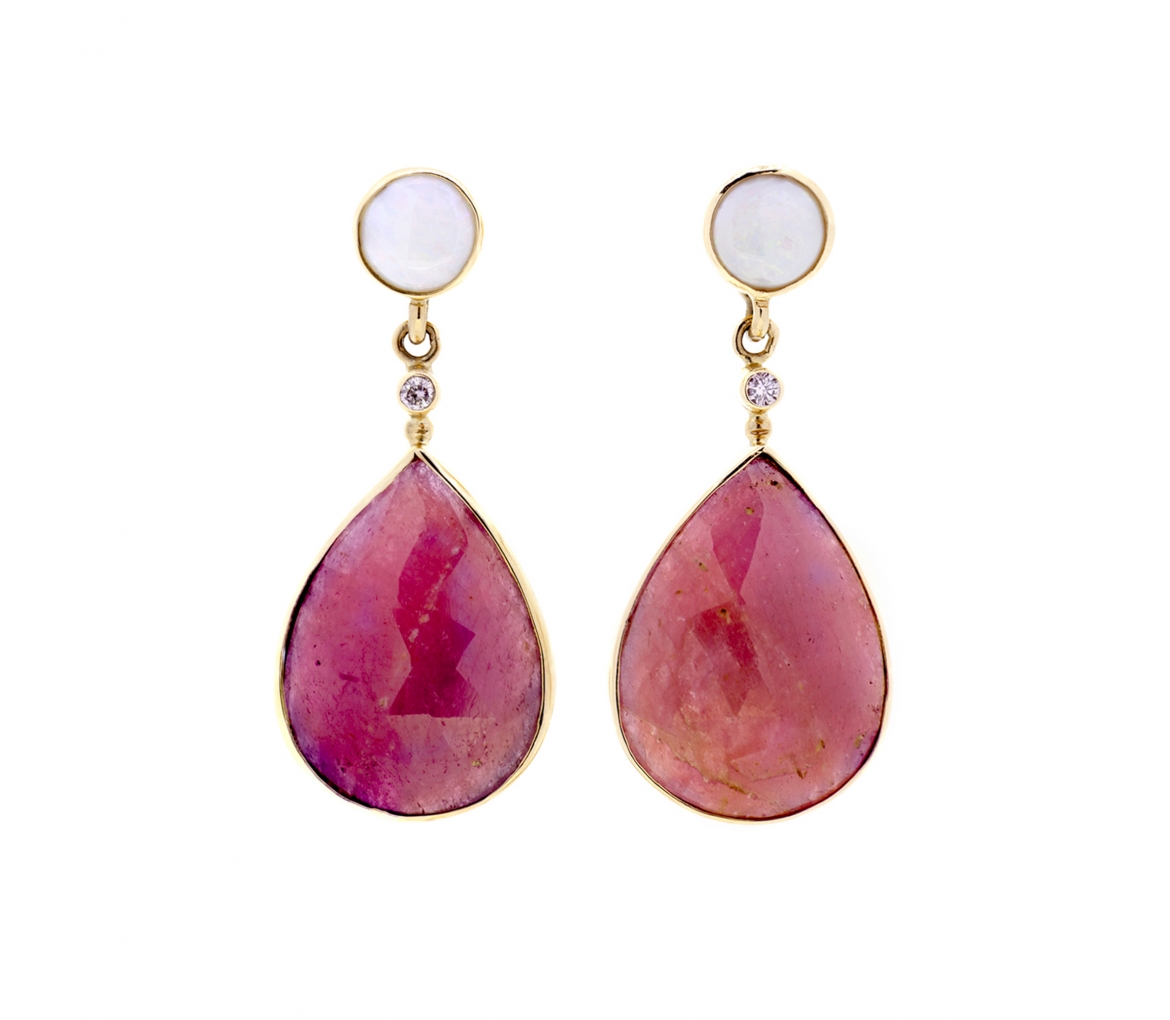 Ruby earrings - 1