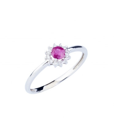 Ruby and diamond ring - 1