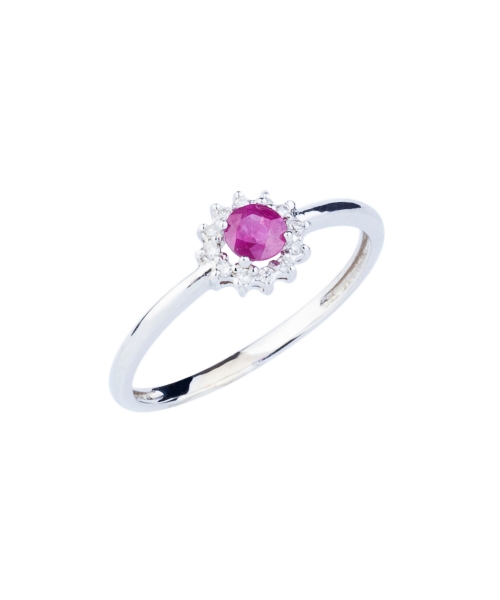 Ruby and diamond ring - 1