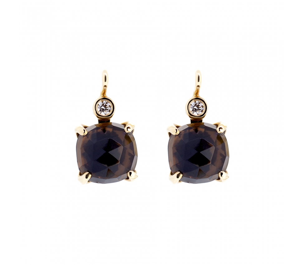 Smoky quartz earrings - 1