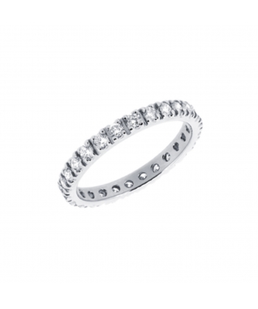 Złota obrączka eternity band z brylantami dookoła CMP024 - 2