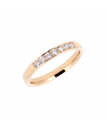 Złota obrączka eternity band z brylantami E004 - 1