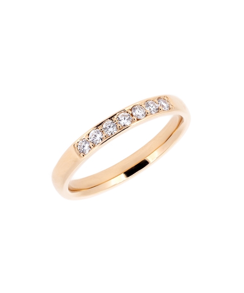 Złota obrączka eternity band z brylantami E004 - 1