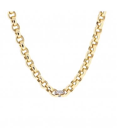 Złoty naszyjnik łańcuch rolo Gold Chain 45 cm - 1