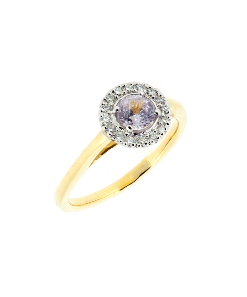 Gold spinel and diamond engagement ring - 2