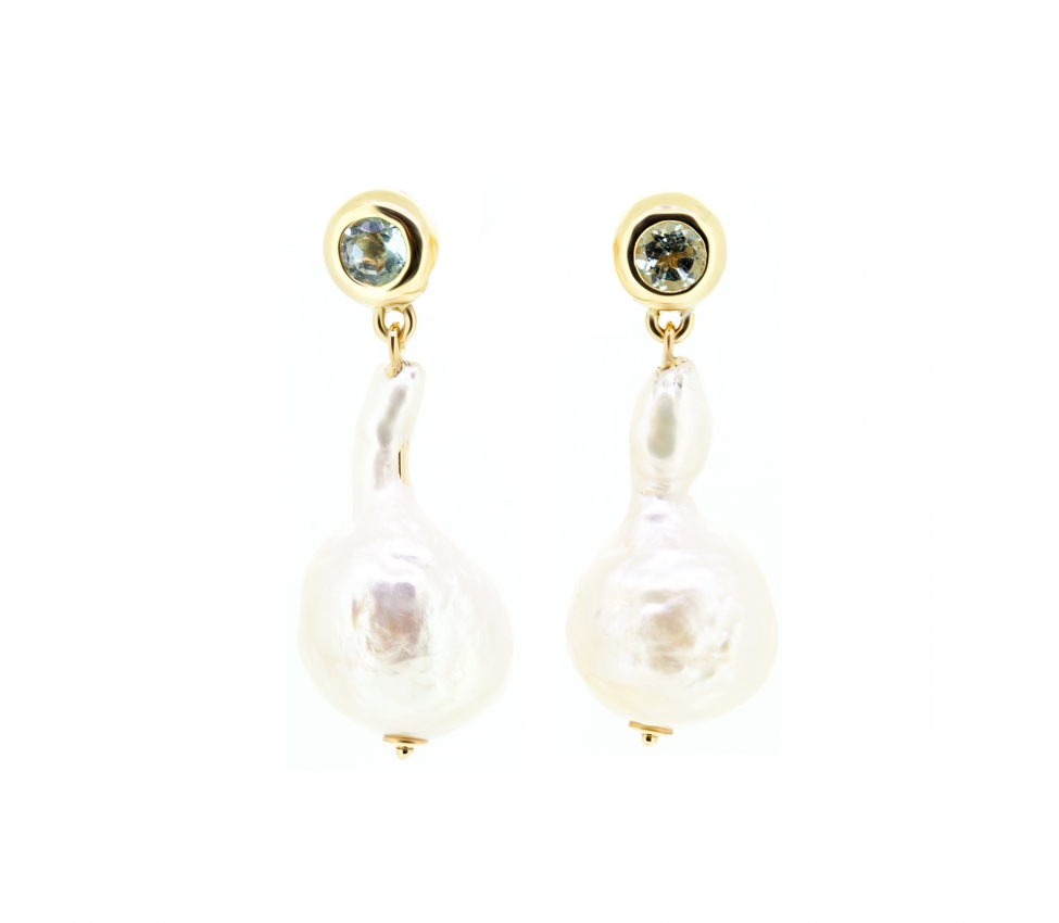 Baroque pearl earrings - 1