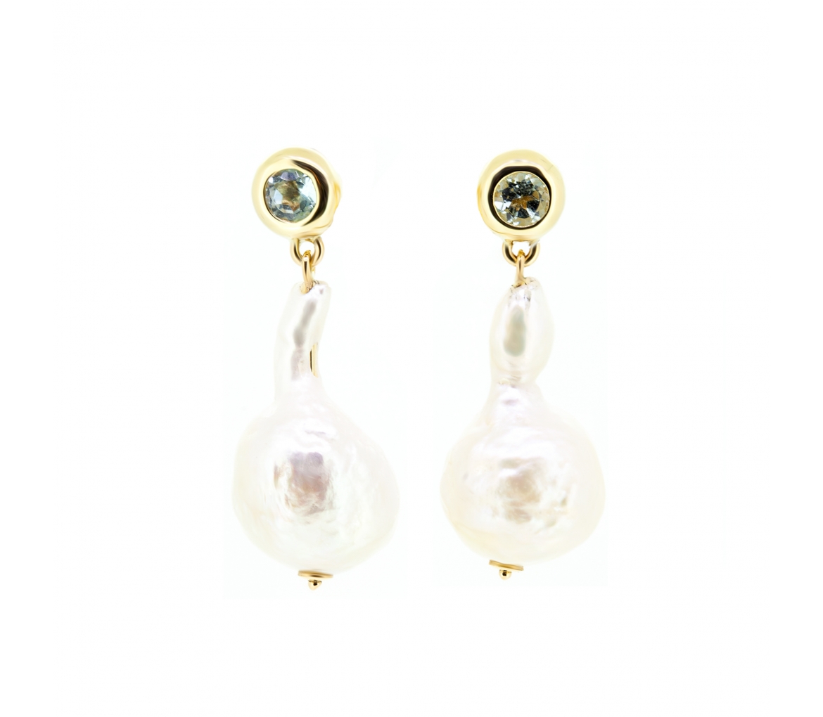 Baroque pearl earrings - 1