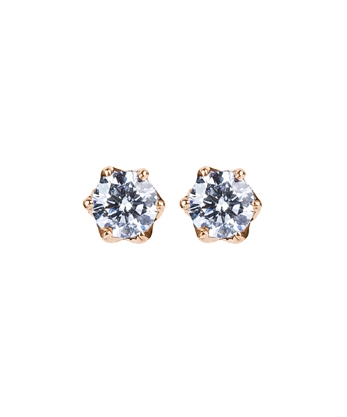 Gold 0,50 ct diamonds studs - 1