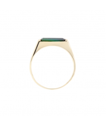 Tourmaline verdelite signet ring - 3