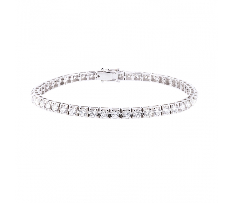 White gold bracelet with diamonds - 1