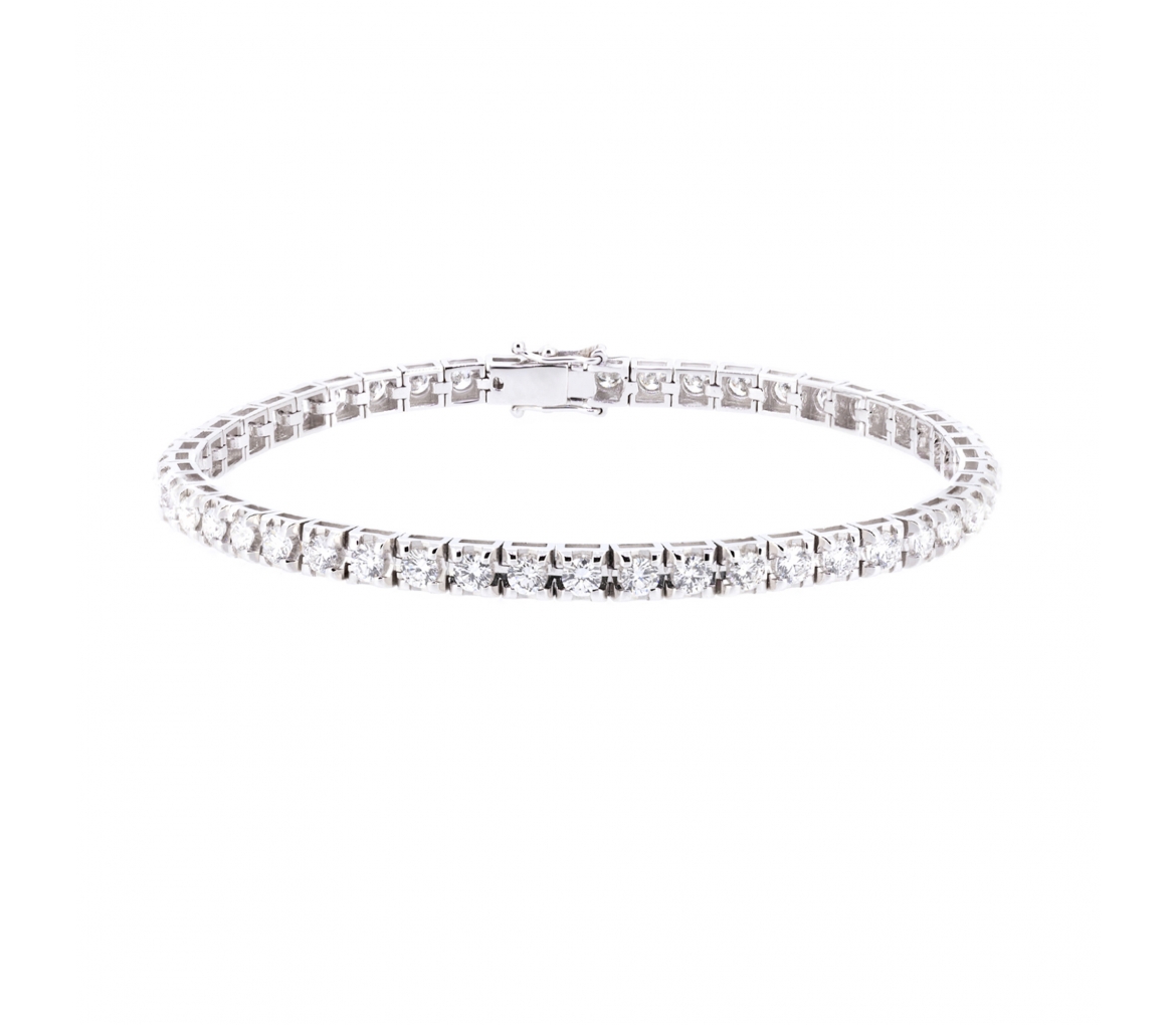 White gold bracelet with diamonds - 1