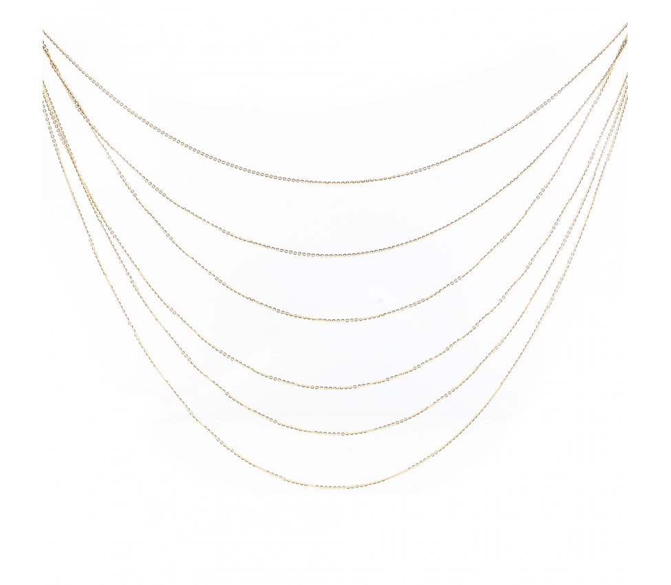 Gold long chain necklace - 1