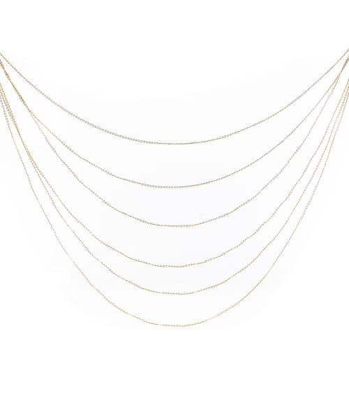 Gold long chain necklace - 1