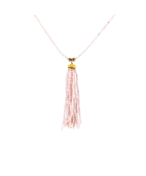 Necklace with rose quartz beads - 1