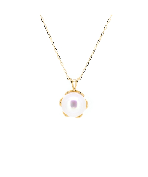 Gold necklace with big pearl - 1