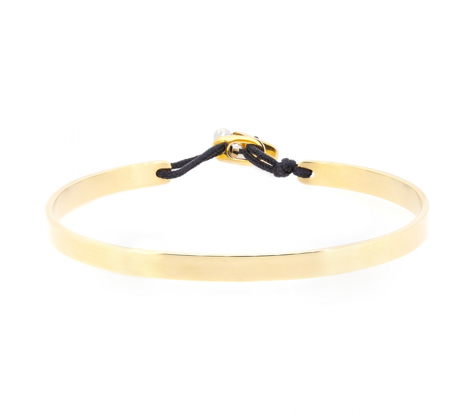 Gold bracelet with adjustable clasp - 1