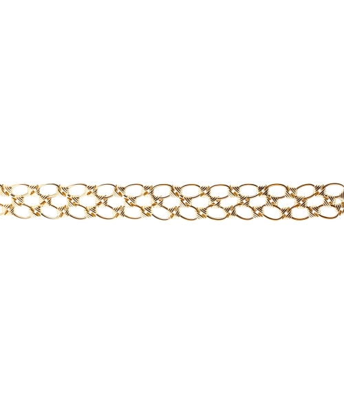 Gold bracelet with oval links - 1