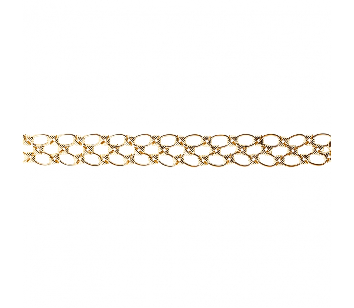 Gold bracelet with oval links - 1