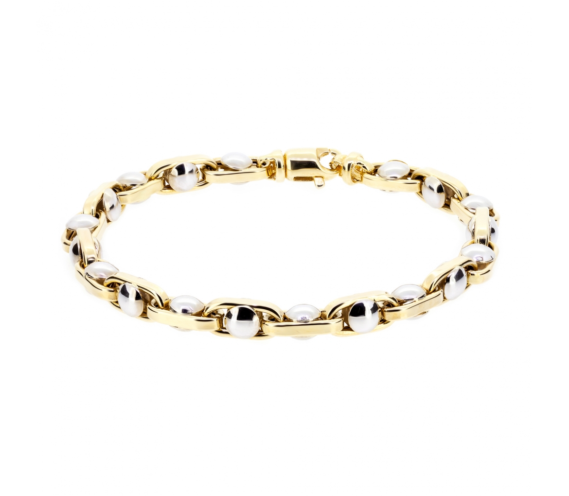 White and yellow gold bracelet - 1