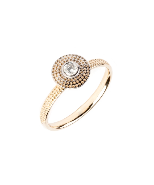 Gold ring with diamond - 2