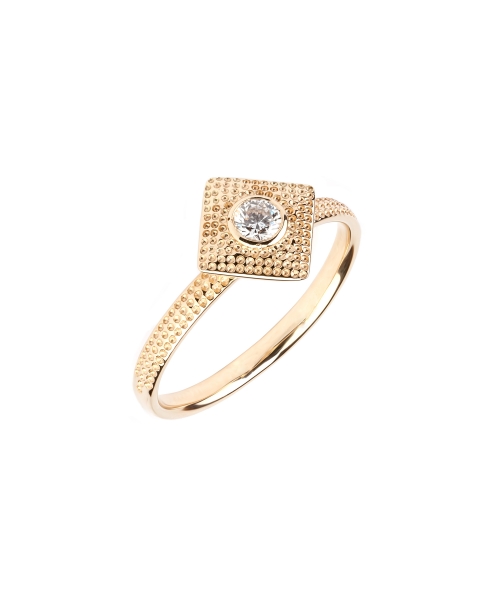 Gold ring with diamond - 1