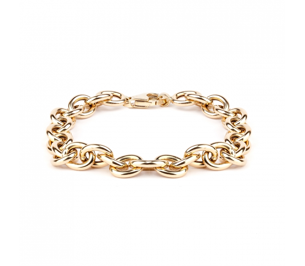 Gold bracelet Rollo chain - 1