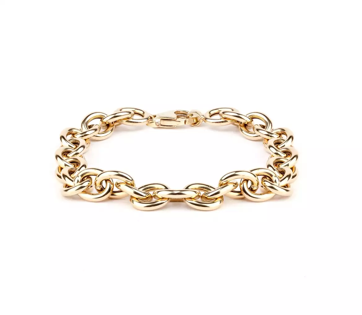 Gold bracelet Rollo chain - 1