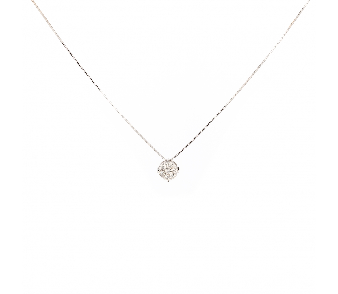 Gold diamond necklace - 1