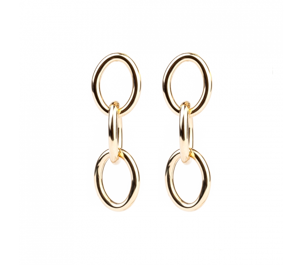 Gold Rollo earrings - 1