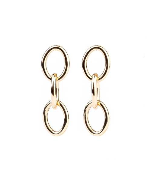 Gold Rollo earrings - 1