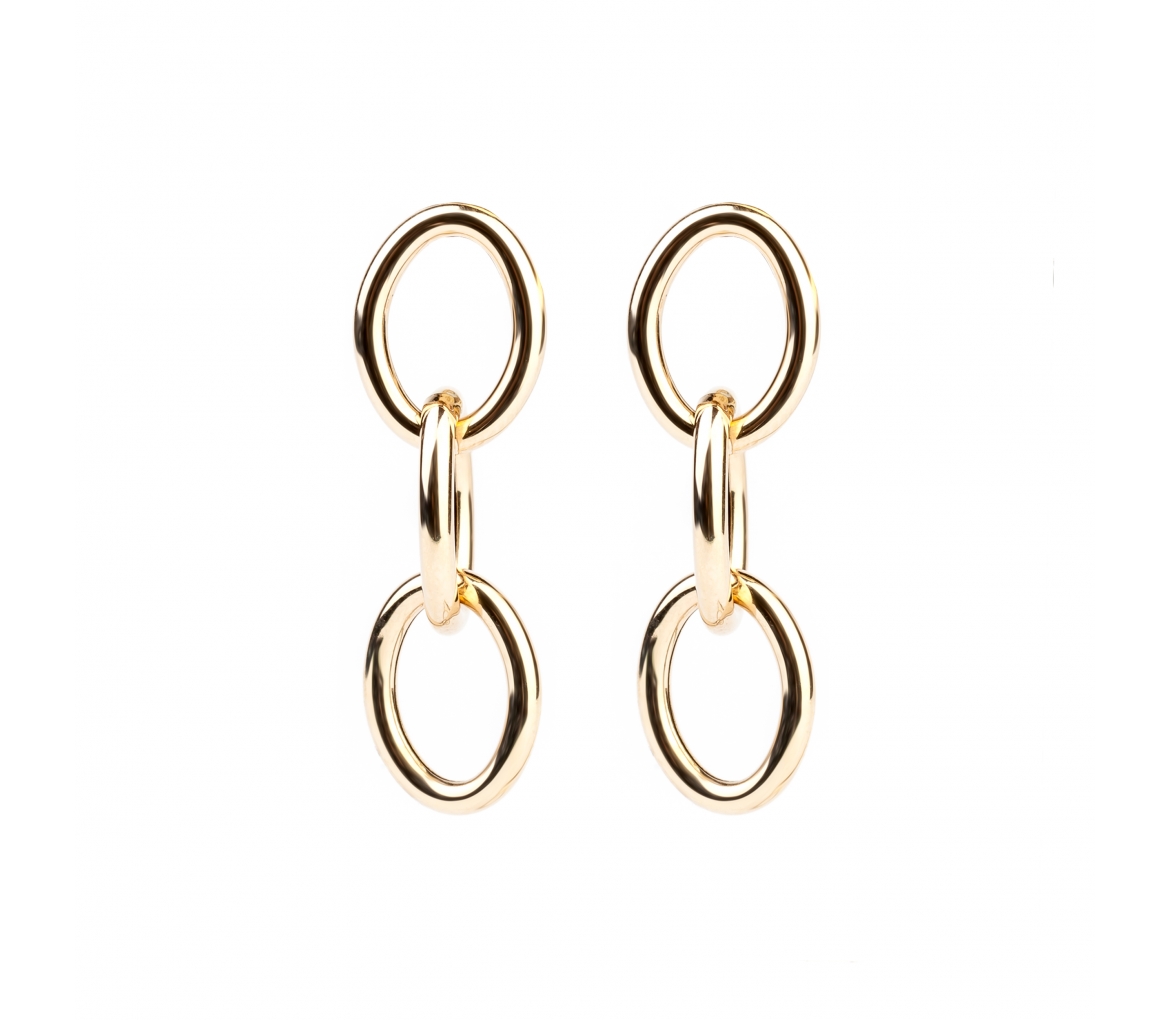 Gold Rollo earrings - 1