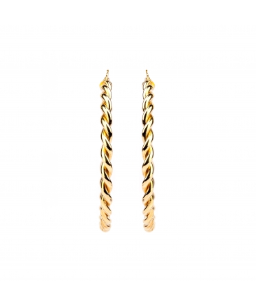 Gold hoop earrings - 1