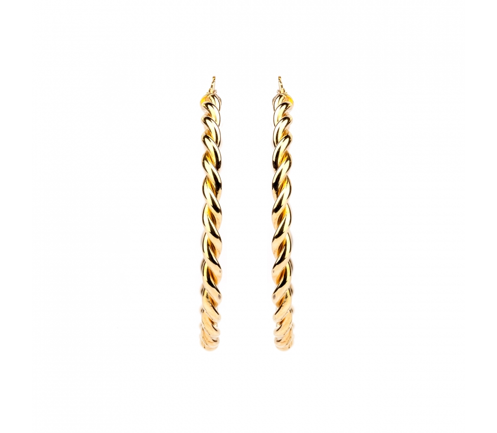 Gold hoop earrings - 1