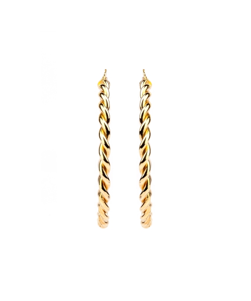 Gold hoop earrings - 1