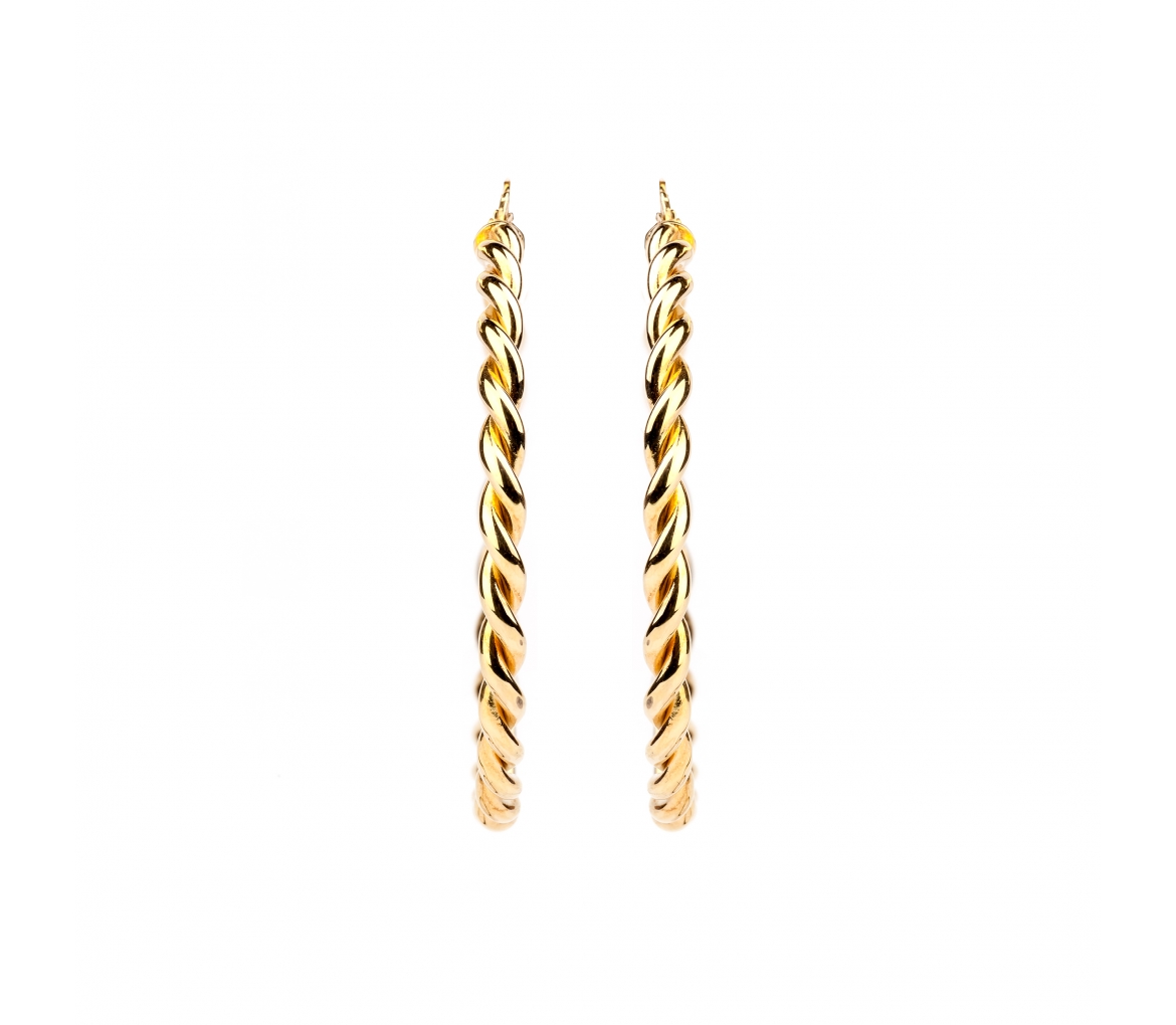 Gold hoop earrings - 1