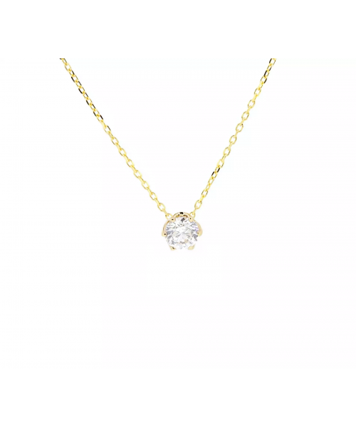 Gold necklace with diamond 45 cm - 1