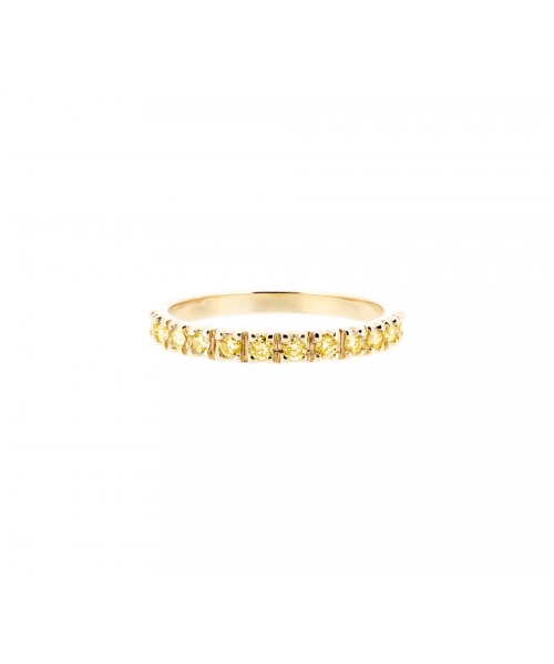 Gold Eternity Band with yellow diamonds CMP024 - 1