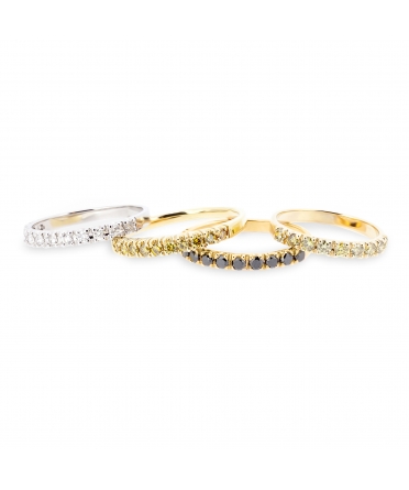 Gold Eternity Band with yellow diamonds CMP024 - 2