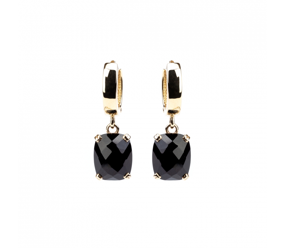 Gold Dolce Vita earrings with black onyx - 1