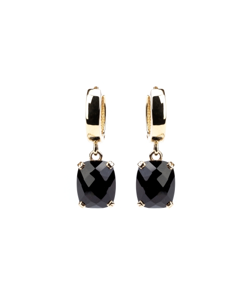 Gold Dolce Vita earrings with black onyx - 1