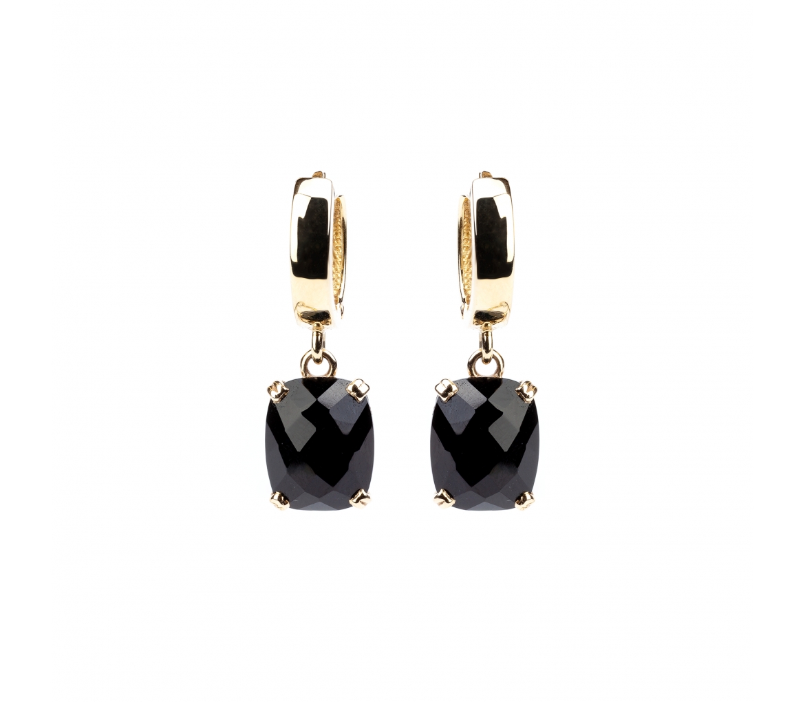 Gold Dolce Vita earrings with black onyx - 1