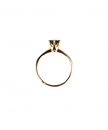 Gold ring with green tourmaline - 2