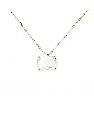 Gold Dolce Vita necklace with mountain crystal - 1