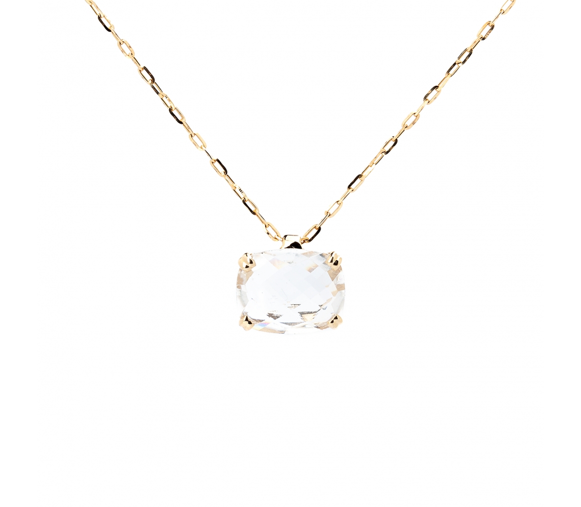 Gold Dolce Vita necklace with mountain crystal - 1