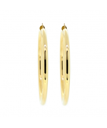 Gold hoop earrings - 1